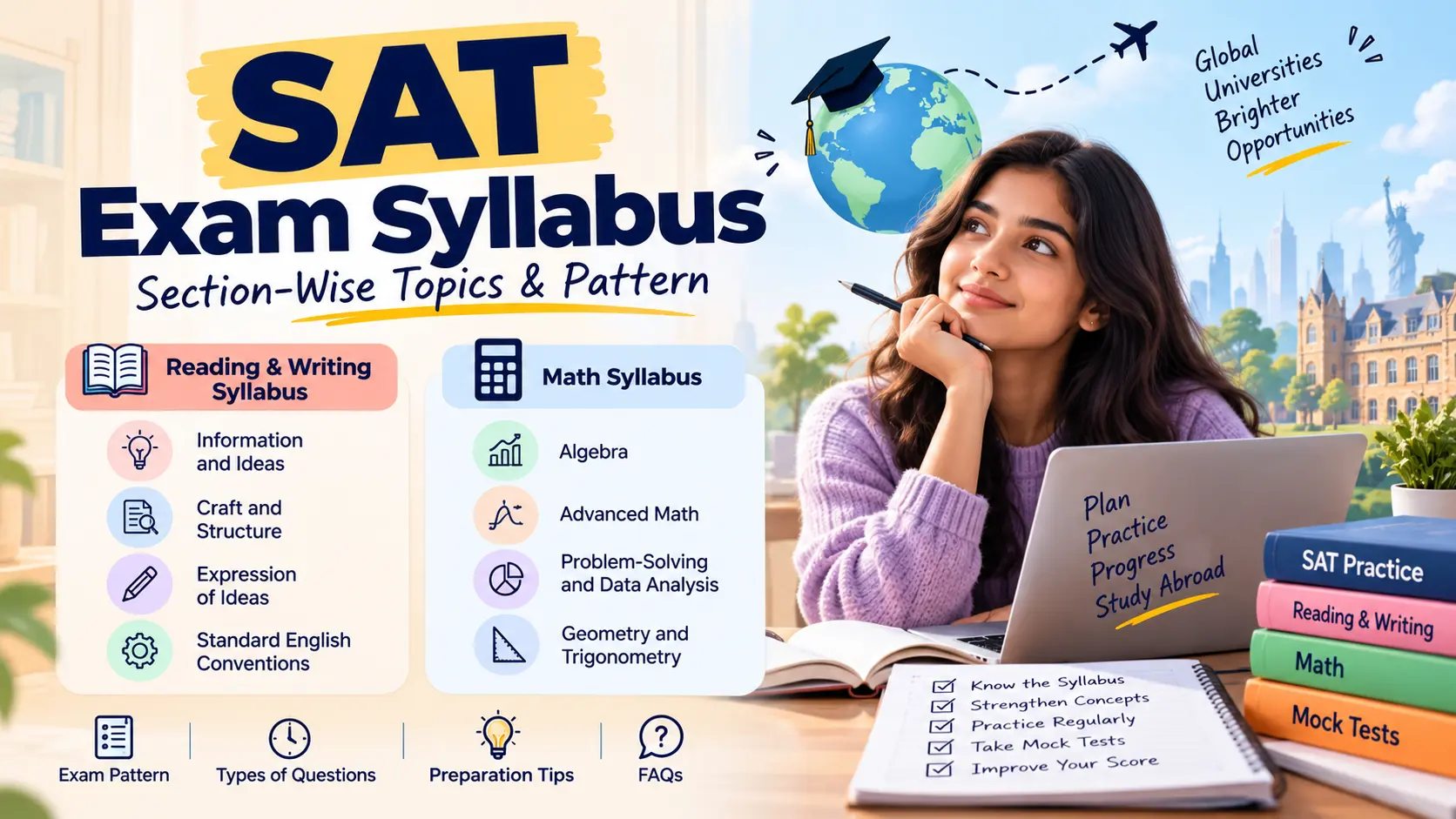 SAT Exam Syllabus : Section-Wise Topics, Pattern and Preparation Guide