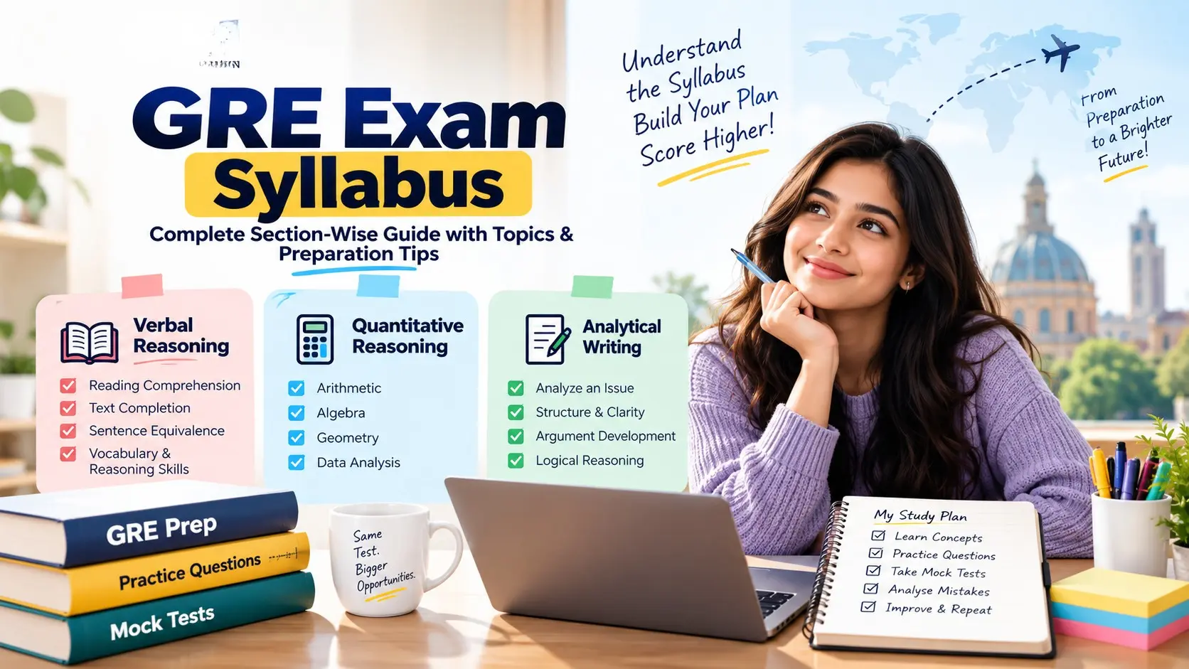 GRE Exam Syllabus 2026: Complete Section-Wise Syllabus, Topics & Preparation Guide